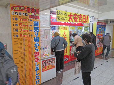 多くの御客さんで大混雑している名鉄観光名駅地下支店